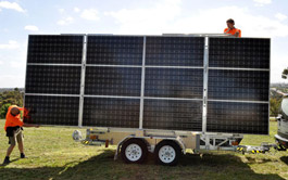 Solar Cell on Wheels (SCOW) with Open Panels