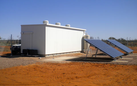 Ballistic Building with Solar Panels