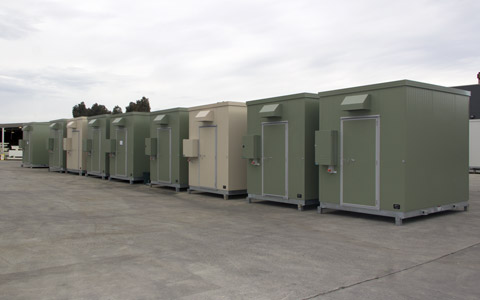 Communications Buildings in ICS storage yard