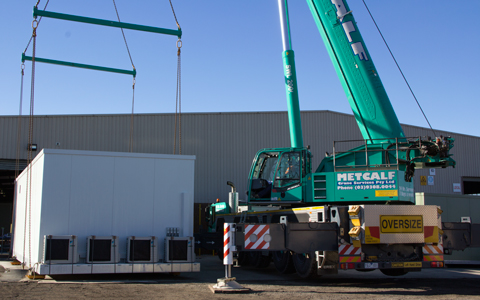 Transportable Switchroom Lifted by Crane