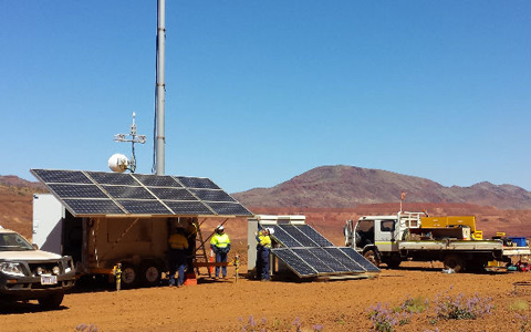 Solar Skids deployed on Mining Site